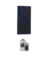 ieg™ Galaxy S24 Ultra Kılıf Yörünge Çizgi - Siyah Vanessa Magic Hayalet Cam