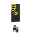 ieg™ Galaxy S24 Ultra Kılıf Yörünge Çizgi - Siyah Vanessa Magic Hayalet Cam