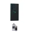 ieg™ Galaxy S24 Ultra Kılıf Yörünge Çizgi - Siyah Vanessa Magic Hayalet Cam