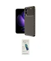 ieg™ Galaxy S25 Edge Kılıf Eksen Form Prime - Şeffaf Pasifik Cam Ekran Koruyucu