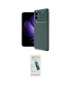 ieg™ Galaxy S25 Edge Kılıf Eksen Form Prime - Şeffaf Pasifik Cam Ekran Koruyucu