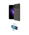 ieg™ Galaxy S25 Edge Kılıf Eksen Form Prime - Siyah 3D Antistatik Cam Ekran Koruyucu