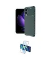 ieg™ Galaxy S25 Edge Kılıf Eksen Form Prime - Siyah 3D Antistatik Cam Ekran Koruyucu