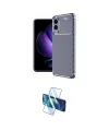 ieg™ Galaxy S25 Edge Kılıf Eksen Form Prime - Siyah 3D Antistatik Cam Ekran Koruyucu
