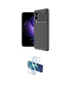 ieg™ Galaxy S25 Edge Kılıf Eksen Form Prime - Siyah 3D Antistatik Cam Ekran Koruyucu