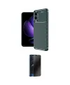 ieg™ Galaxy S25 Edge Kılıf Eksen Form Prime - Siyah 3D Antistatik Hayalet Cam Ekran Koruyucu