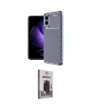 ieg™ Galaxy S25 Edge Kılıf Eksen Form Prime - Siyah Bilvis Hayalet Cam Ekran Koruyucu