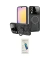ieg™ Galaxy S25 Edge Kılıf Kıvılcım Modern Serisi - Şeffaf Pasifik Cam Ekran Koruyucu