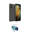 ieg™ Galaxy S25 Edge Kılıf Kozmos Yansıma Özel Seri - Siyah 3D Antistatik Cam Ekran Koruyucu