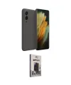 ieg™ Galaxy S25 Edge Kılıf Kozmos Yansıma Özel Seri - Siyah Bilvis Hayalet Cam Ekran Koruyucu