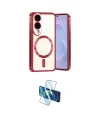 ieg™ Galaxy S25 Edge Kılıf Nova Işık Özel Seri - Siyah 3D Antistatik Cam Ekran Koruyucu