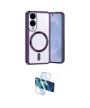 ieg™ Galaxy S25 Edge Kılıf Nova Işık Özel Seri - Siyah 3D Antistatik Cam Ekran Koruyucu
