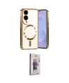 ieg™ Galaxy S25 Edge Kılıf Nova Işık Özel Seri - Siyah Bilvis 3D Cam Ekran Koruyucu