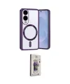 ieg™ Galaxy S25 Edge Kılıf Nova Işık Özel Seri - Siyah Bilvis 3D Cam Ekran Koruyucu