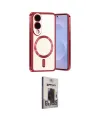 ieg™ Galaxy S25 Edge Kılıf Nova Işık Özel Seri - Siyah Bilvis Hayalet Cam Ekran Koruyucu