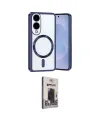 ieg™ Galaxy S25 Edge Kılıf Nova Işık Özel Seri - Siyah Bilvis Hayalet Cam Ekran Koruyucu