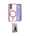 ieg™ Galaxy S25 Edge Kılıf Nova Işık Özel Seri - Siyah Bilvis Hayalet Cam Ekran Koruyucu