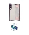ieg™ Galaxy S25 Edge Kılıf Vadi Minimal - Siyah 3D Antistatik Cam Ekran Koruyucu
