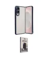 ieg™ Galaxy S25 Edge Kılıf Vadi Minimal - Siyah Bilvis Hayalet Cam Ekran Koruyucu