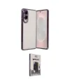 ieg™ Galaxy S25 Edge Kılıf Vadi Minimal - Siyah Bilvis Hayalet Cam Ekran Koruyucu