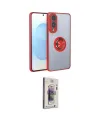 ieg™ Galaxy S25 Edge Kılıf Yörünge Çizgi - Siyah Bilvis 3D Cam Ekran Koruyucu
