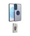 ieg™ Galaxy S25 Edge Kılıf Yörünge Çizgi - Siyah Bilvis 3D Cam Ekran Koruyucu