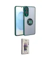 ieg™ Galaxy S25 Edge Kılıf Yörünge Çizgi - Siyah Bilvis 3D Cam Ekran Koruyucu