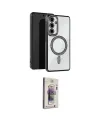 ieg™ Galaxy S25 Edge Kılıf Zirve Doku Prime - Siyah Bilvis 3D Cam Ekran Koruyucu
