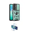 ieg™ Galaxy S25 FE Kılıf Ahenk Klasik - Siyah 3D Antistatik Cam Ekran Koruyucu