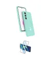ieg™ Galaxy S25 FE Kılıf İz Işık Koleksiyonu - Siyah 3D Antistatik Cam Ekran Koruyucu