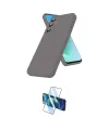 ieg™ Galaxy S25 FE Kılıf Kozmos Yansıma Özel Seri - Siyah 3D Antistatik Cam Ekran Koruyucu
