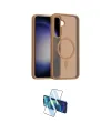 ieg™ Galaxy S25 FE Kılıf Siluet Minimal Prime - Siyah 3D Antistatik Cam Ekran Koruyucu