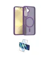 ieg™ Galaxy S25 FE Kılıf Siluet Minimal Prime - Siyah 3D Antistatik Cam Ekran Koruyucu