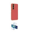 ieg™ Galaxy S25 FE Kılıf Yankı Serisi - Siyah 3D Antistatik Cam Ekran Koruyucu