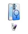 ieg™ Galaxy S25 Kılıf Ahenk Doku Özel Seri - Şeffaf Pasifik Cam Ekran Koruyucu