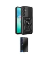ieg™ Galaxy S25 Kılıf Ahenk Klasik - Siyah 3D Antistatik Hayalet Cam Ekran Koruyucu