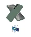 ieg™ Galaxy S25 Kılıf Ahenk Serisi - Siyah 3D Antistatik Cam Ekran Koruyucu
