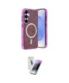 ieg™ Galaxy S25 Kılıf Eksen Çizgi - Şeffaf Pasifik Cam Ekran Koruyucu