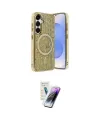 ieg™ Galaxy S25 Kılıf Eksen Çizgi - Şeffaf Pasifik Cam Ekran Koruyucu
