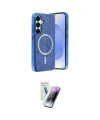 ieg™ Galaxy S25 Kılıf Eksen Çizgi - Şeffaf Pasifik Cam Ekran Koruyucu