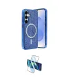 ieg™ Galaxy S25 Kılıf Eksen Çizgi - Siyah 3D Antistatik Cam Ekran Koruyucu