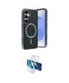 ieg™ Galaxy S25 Kılıf Eksen Çizgi - Siyah 3D Antistatik Cam Ekran Koruyucu