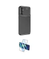 ieg™ Galaxy S25 Kılıf Eksen Form Prime - Siyah 3D Antistatik Cam Ekran Koruyucu