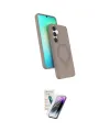 ieg™ Galaxy S25 Kılıf İz Işık Koleksiyonu - Şeffaf Pasifik Cam Ekran Koruyucu