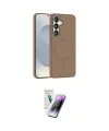 ieg™ Galaxy S25 Kılıf Siluet Doku Özel Seri - Şeffaf Pasifik Cam Ekran Koruyucu