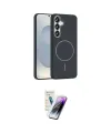ieg™ Galaxy S25 Kılıf Siluet Doku Özel Seri - Şeffaf Pasifik Cam Ekran Koruyucu