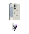 ieg™ Galaxy S25 Kılıf Siluet Doku Özel Seri - Şeffaf Pasifik Cam Ekran Koruyucu