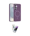 ieg™ Galaxy S25 Kılıf Siluet Doku Özel Seri - Şeffaf Pasifik Cam Ekran Koruyucu