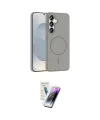 ieg™ Galaxy S25 Kılıf Siluet Doku Özel Seri - Şeffaf Pasifik Cam Ekran Koruyucu