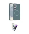ieg™ Galaxy S25 Kılıf Siluet Doku Özel Seri - Şeffaf Pasifik Cam Ekran Koruyucu